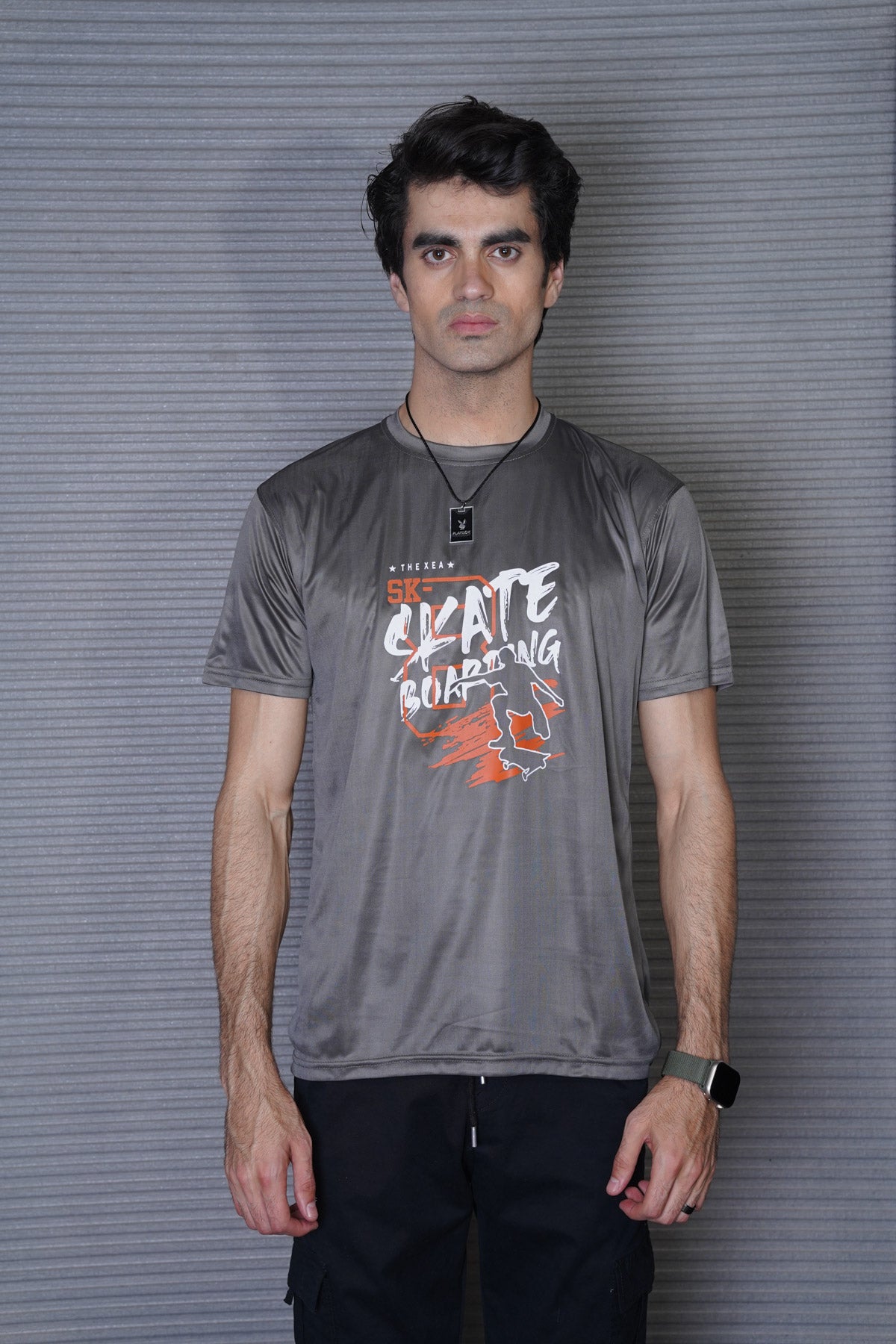 Men's Gray Polyester T-Shirt - CrossFitters