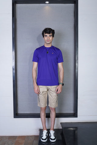 Men's Indigo Blue Polyester T-Shirt - CrossFitters