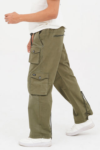 Men's Khaki Cotton Cargo Pant - CrossFitters
