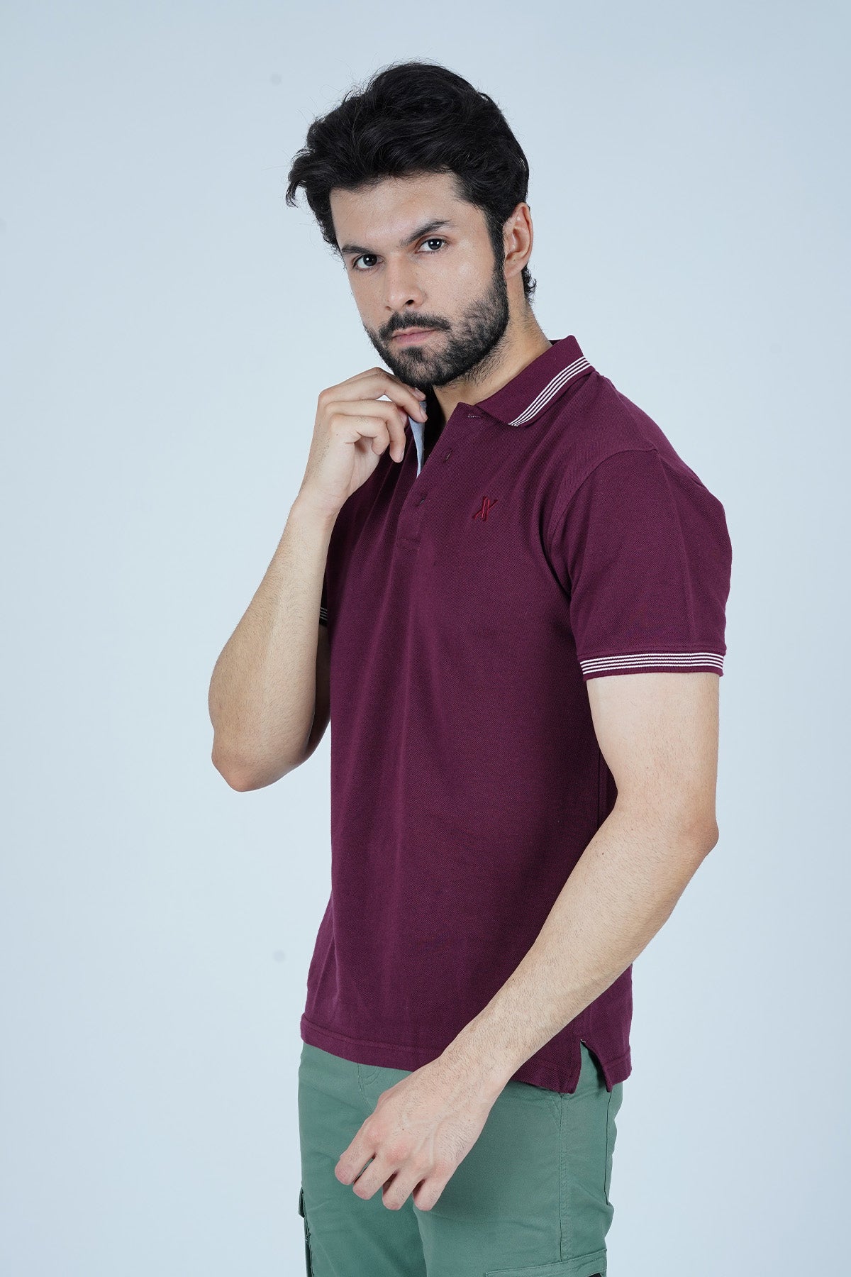 Men's Maroon Cotton Polo Shirt - CrossFitters