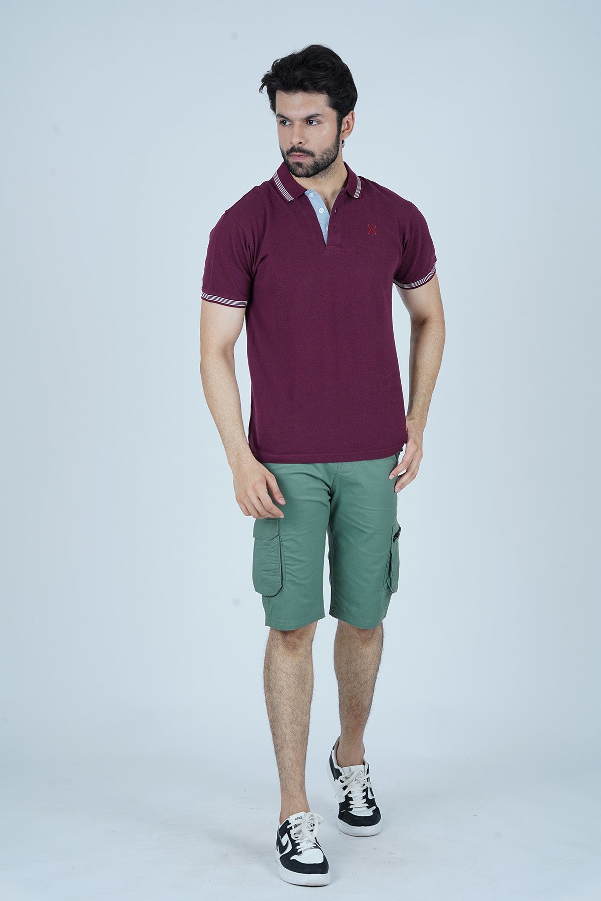 Men's Maroon Cotton Polo Shirt - CrossFitters