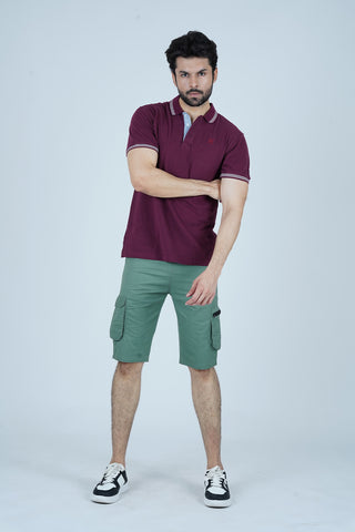 Men's Maroon Cotton Polo Shirt - CrossFitters