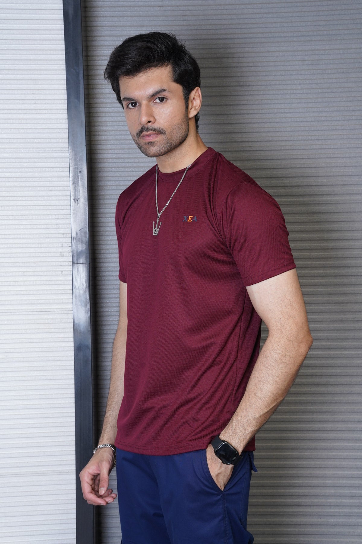 Men's Maroon Polyester T-Shirt - CrossFitters