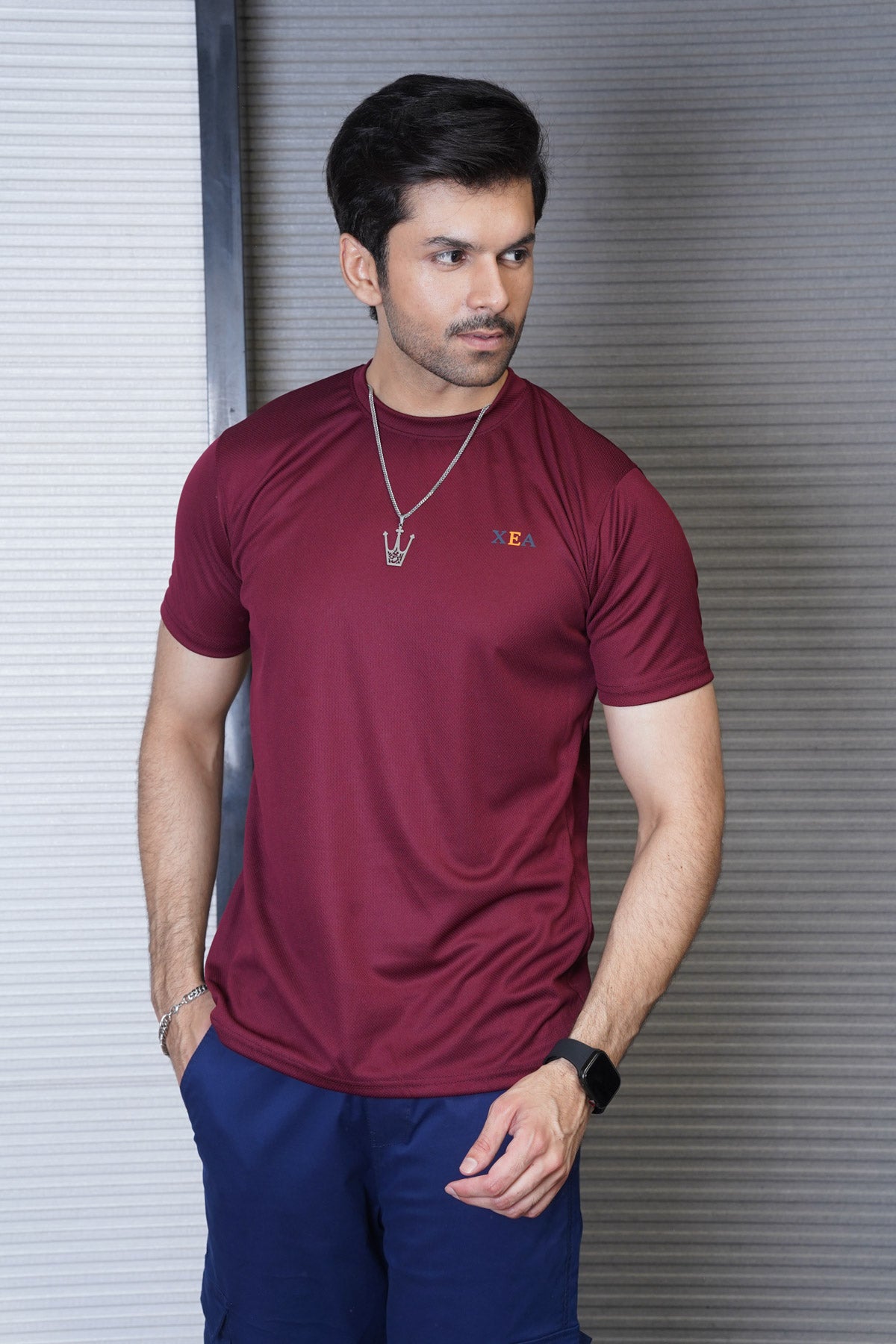 Men's Maroon Polyester T-Shirt - CrossFitters