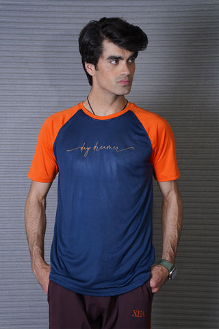 Men's Navy Blue Polyester T-Shirt - CrossFitters