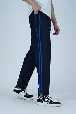 Men's Navy Blue Polyester Trouser - CrossFitters