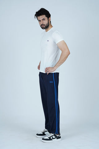 Men's Navy Blue Polyester Trouser - CrossFitters