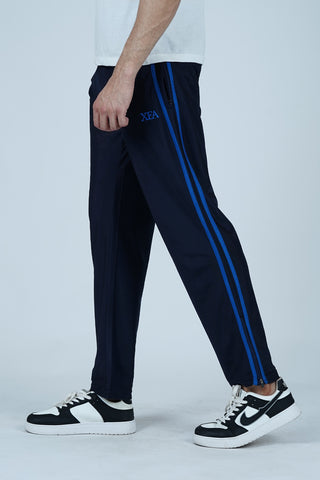 Men's Navy Blue Polyester Trouser - CrossFitters