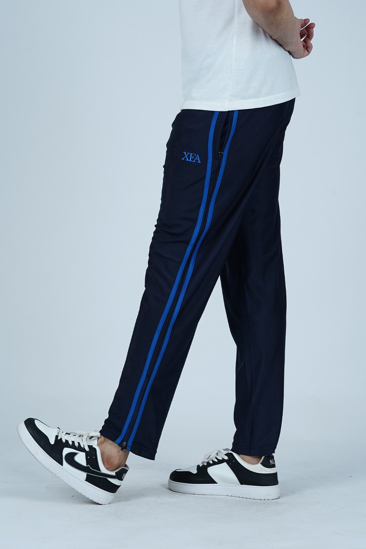Men's Navy Blue Polyester Trouser - CrossFitters