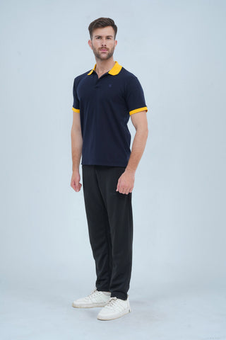 Men's Navy Cotton Polo Shirt - CrossFitters