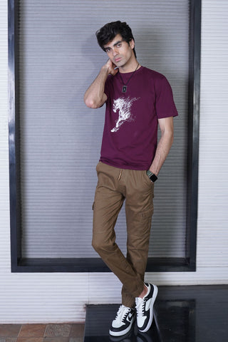 Men's Plum Cotton T-Shirt - CrossFitters