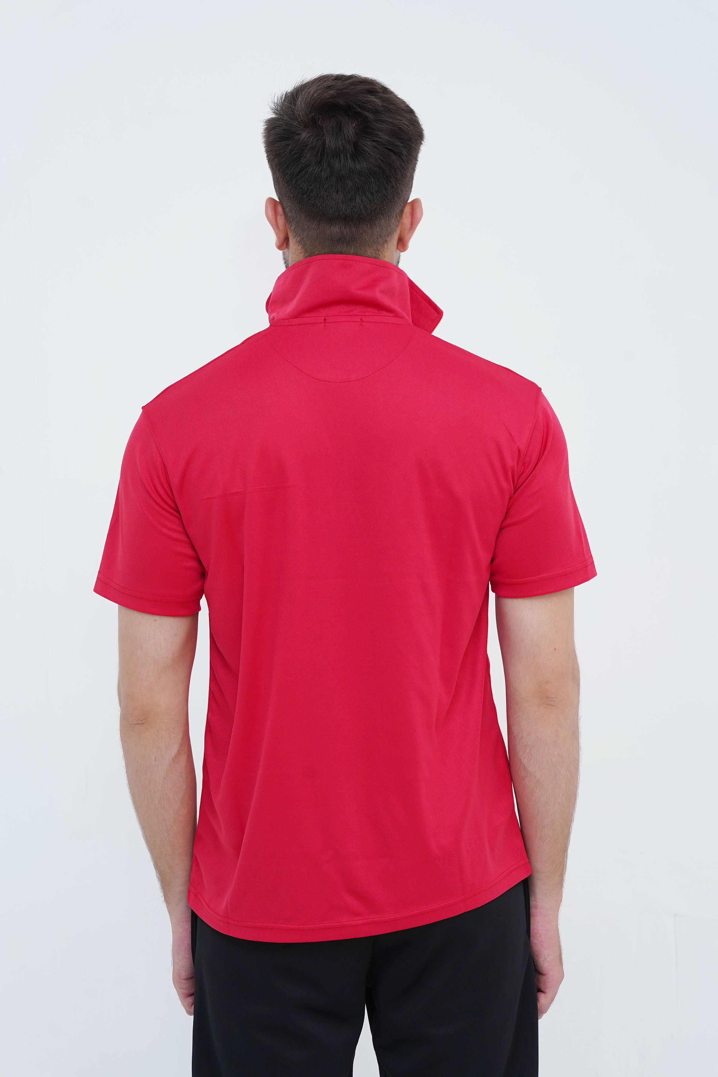 Men's Red Polyester Polo Shirt - CrossFitters