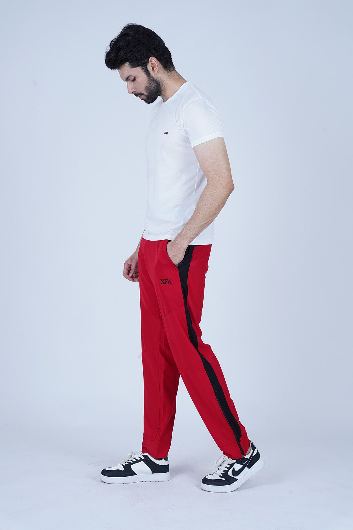 Men's Red Polyester Trouser - CrossFitters