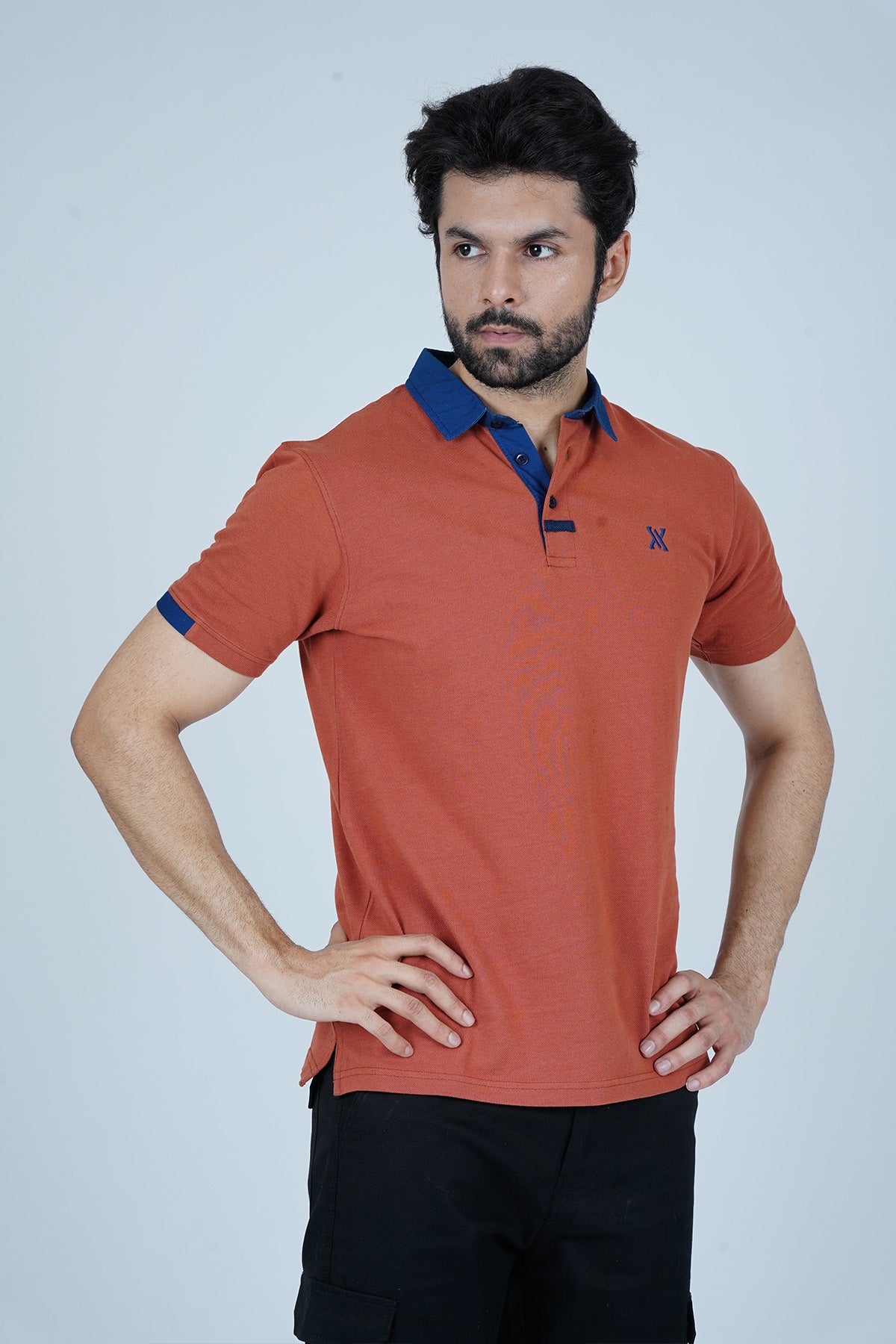 Men's Rust Cotton Polo Shirt - CrossFitters