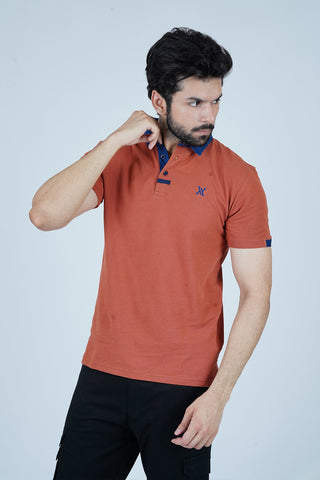 Men's Rust Cotton Polo Shirt - CrossFitters