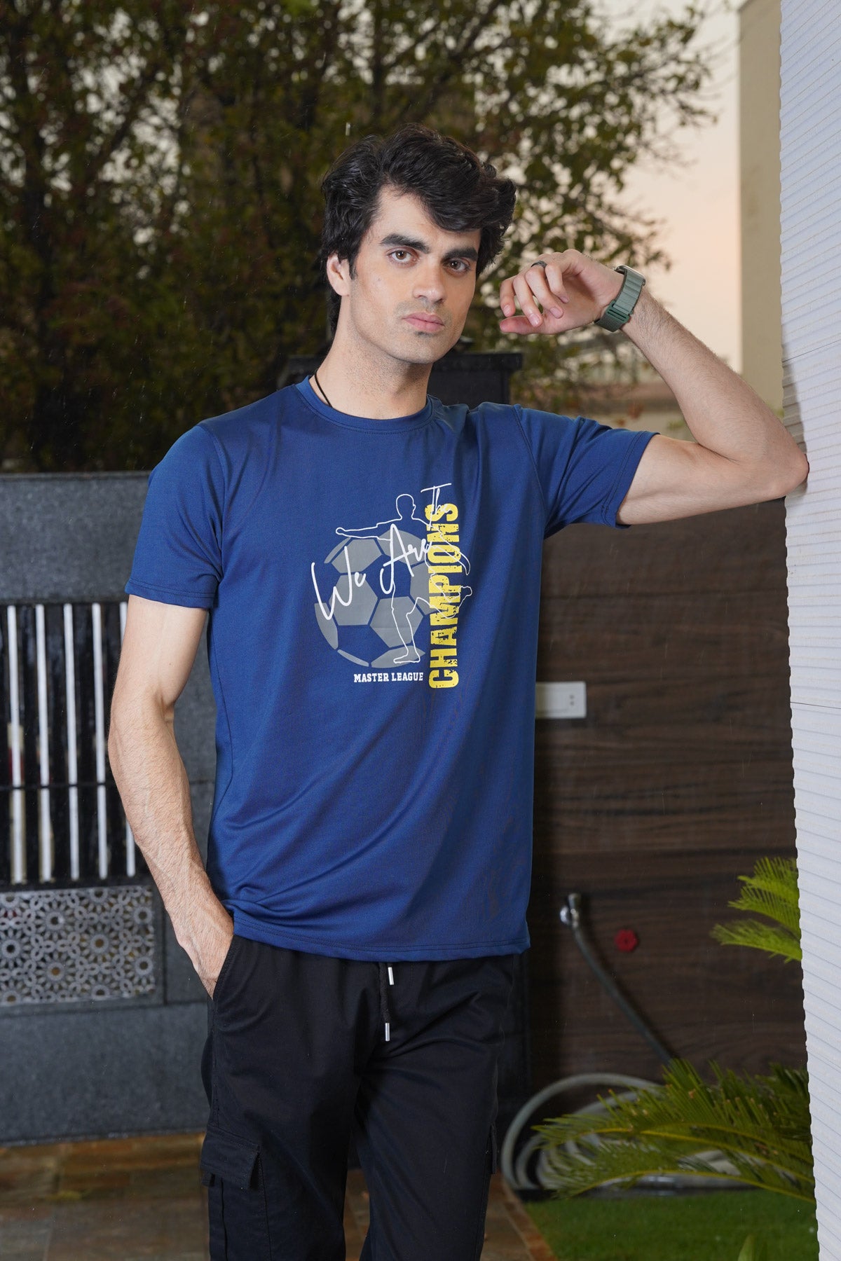 Men's Sapphire Blue Cotton T-Shirt - CrossFitters