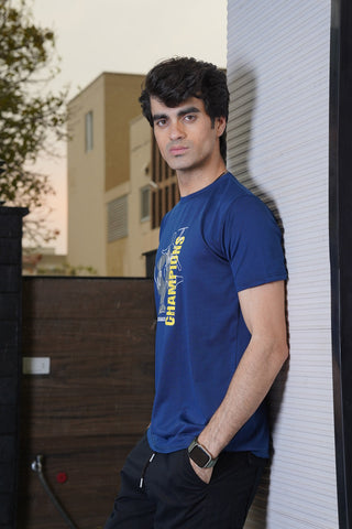 Men's Sapphire Blue Cotton T-Shirt - CrossFitters