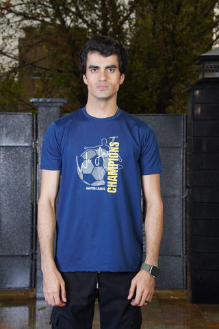 Men's Sapphire Blue Cotton T-Shirt - CrossFitters