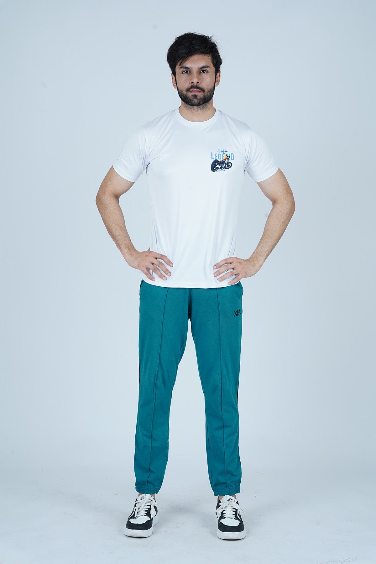 Men's Sea Green Cotton Jogger Pants - CrossFitters