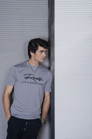 Men's Silver Grey Cotton T-Shirt - CrossFitters