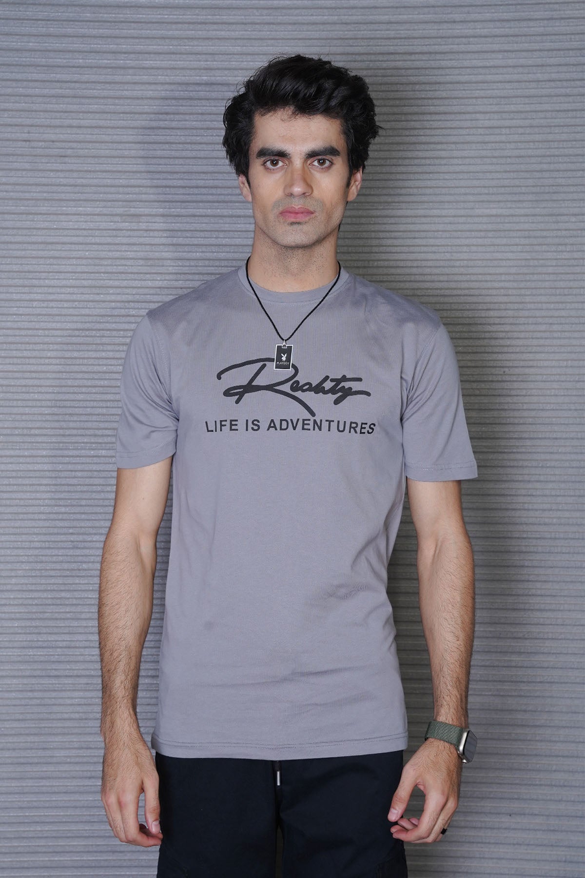 Men's Silver Grey Cotton T-Shirt - CrossFitters
