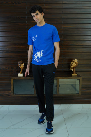 Men's Smile Blue Cotton T-Shirt - CrossFitters