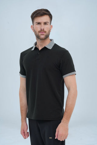 Men's Soft Black Cotton Polo Shirt - CrossFitters