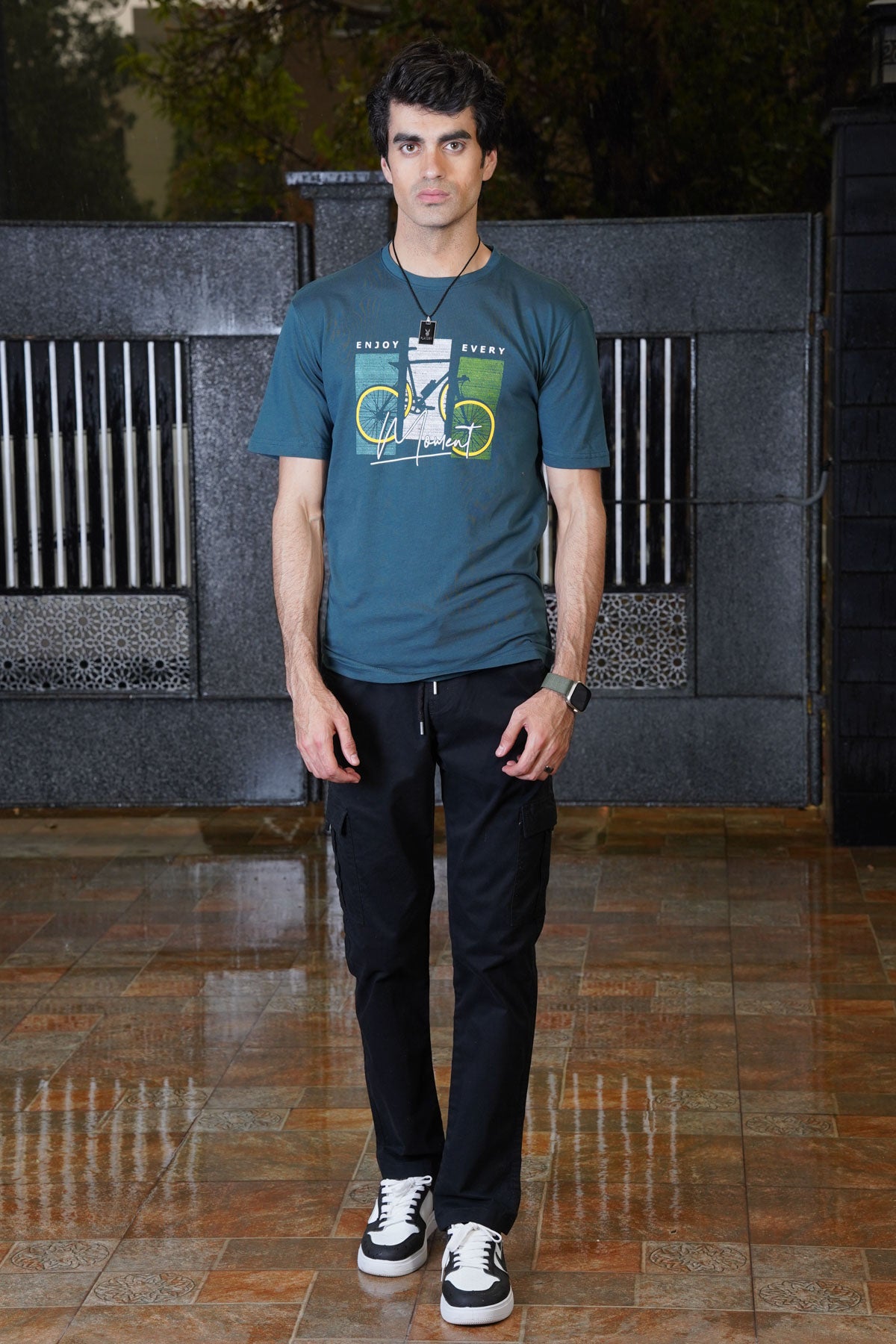 Men's Teal Cotton T-Shirt - CrossFitters