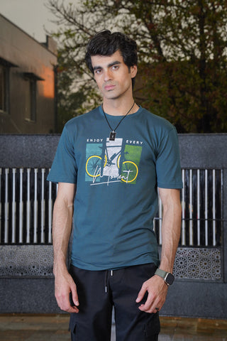 Men's Teal Cotton T-Shirt - CrossFitters
