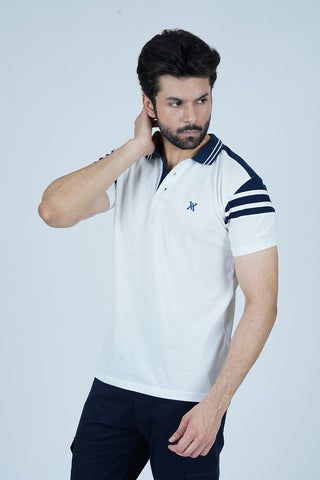 Men's White Cotton Polo Shirt - CrossFitters