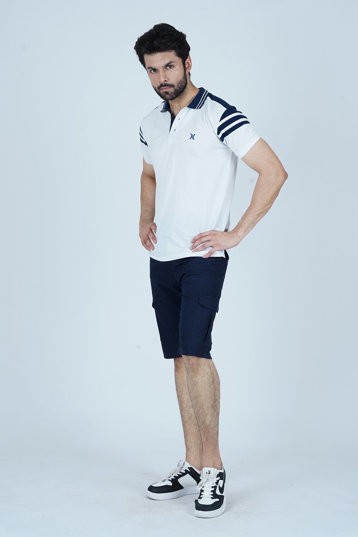 Men's White Cotton Polo Shirt - CrossFitters