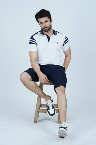 Men's White Cotton Polo Shirt - CrossFitters