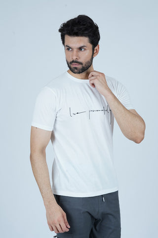 Men's White Cotton T-Shirt - CrossFitters
