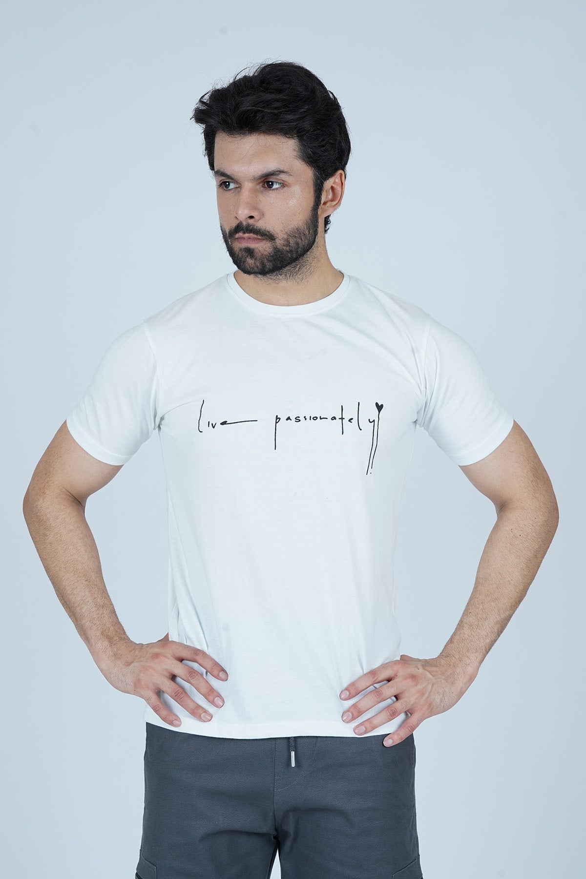 Men's White Cotton T-Shirt - CrossFitters
