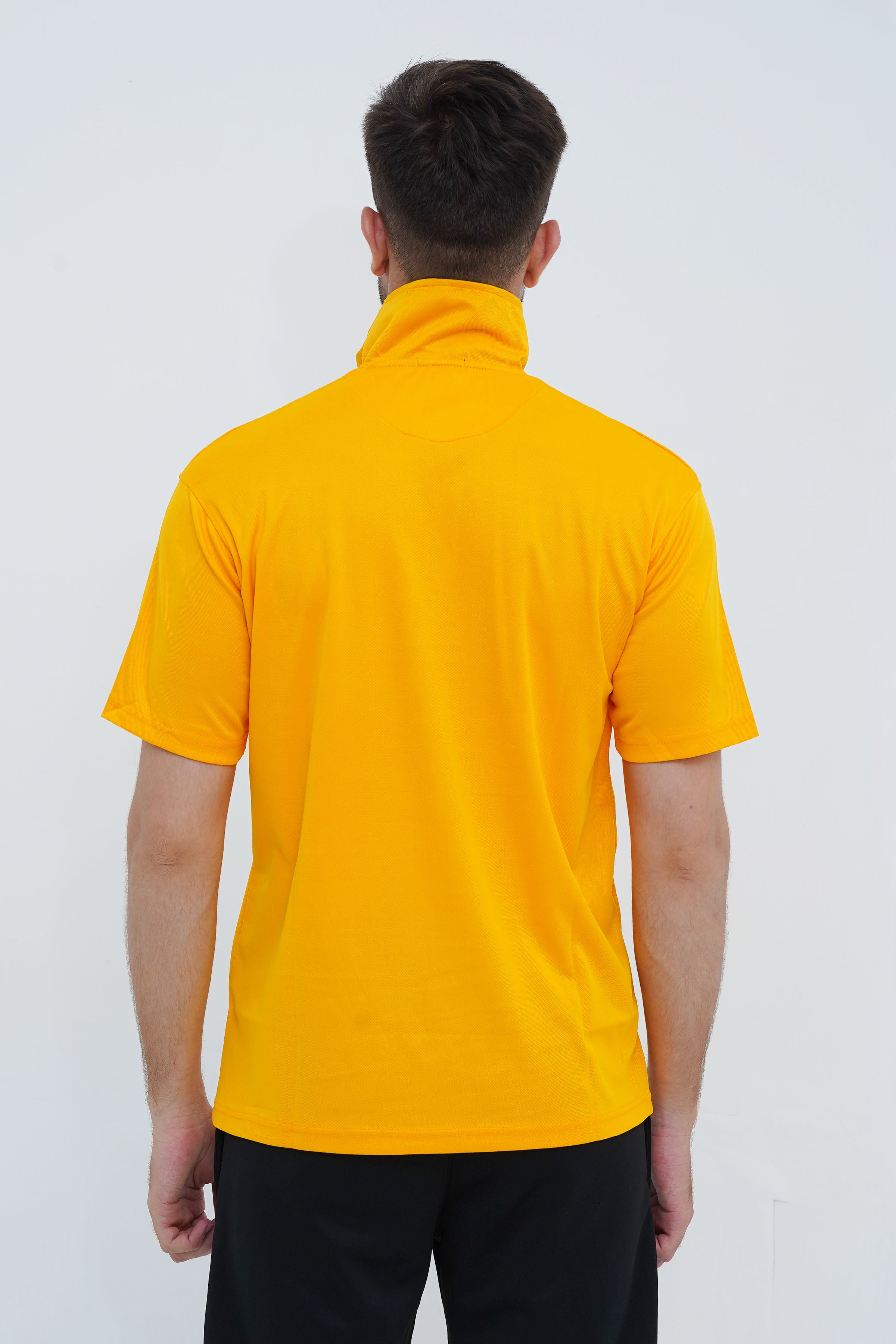 Men's Yellow Polyester Polo Shirt - CrossFitters