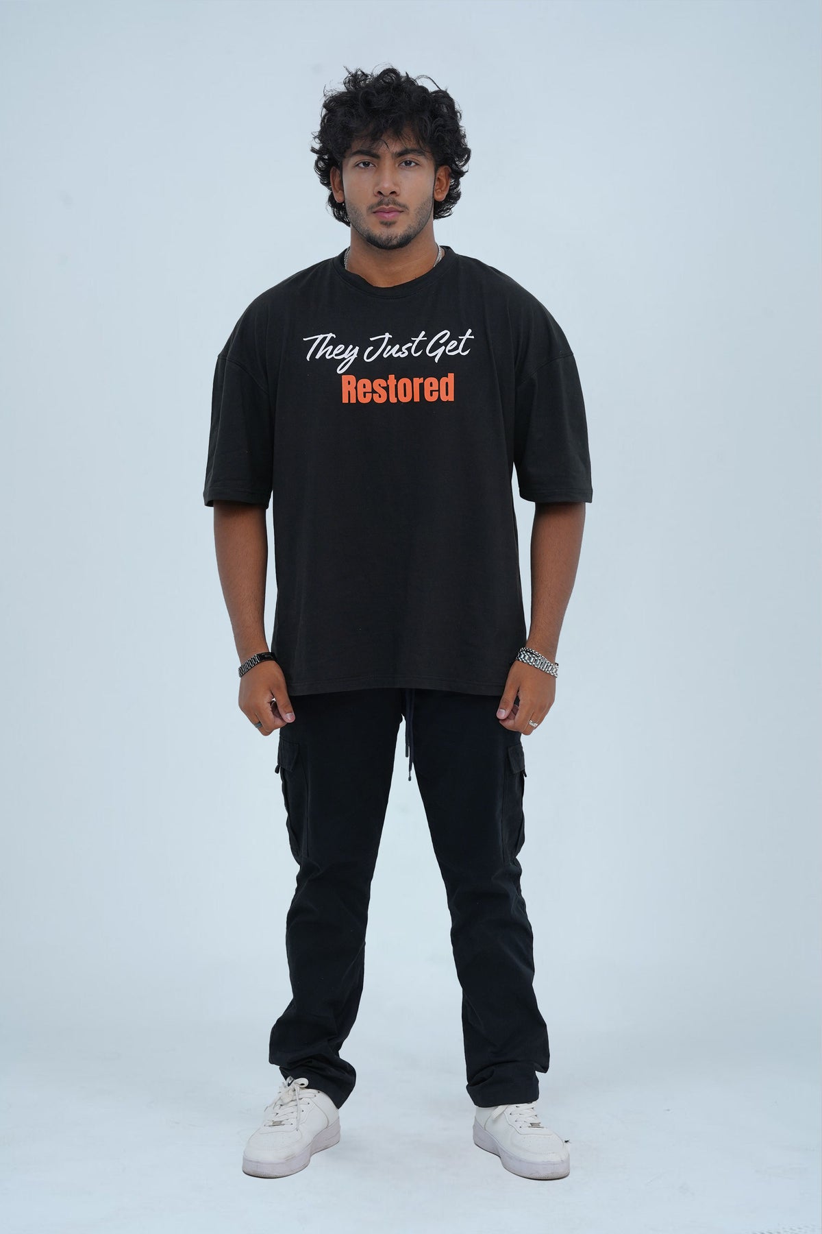 Restored Black Oversized T-Shirt - CrossFitters