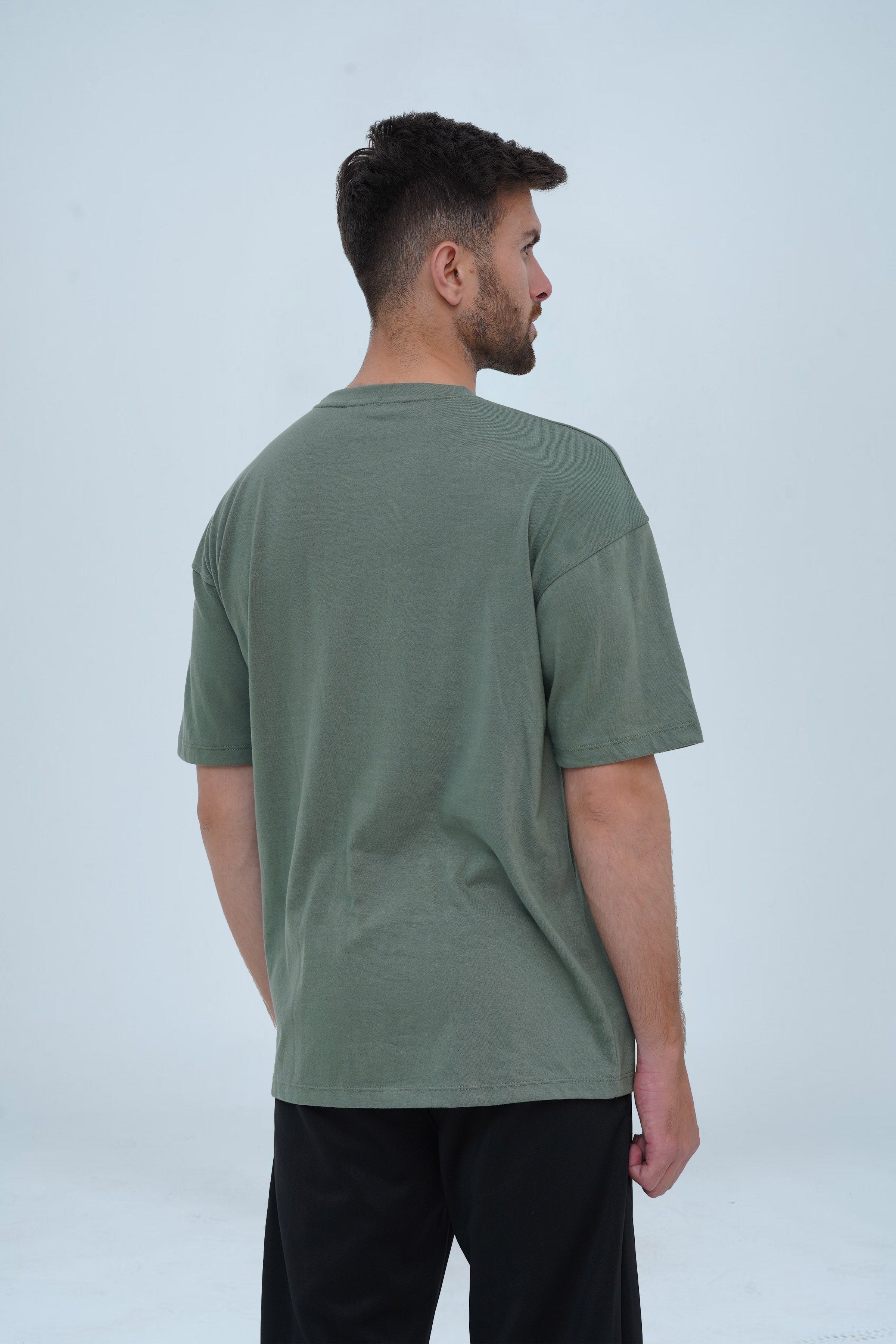 Unisex Basil Green Cotton Oversized T-Shirt - CrossFitters