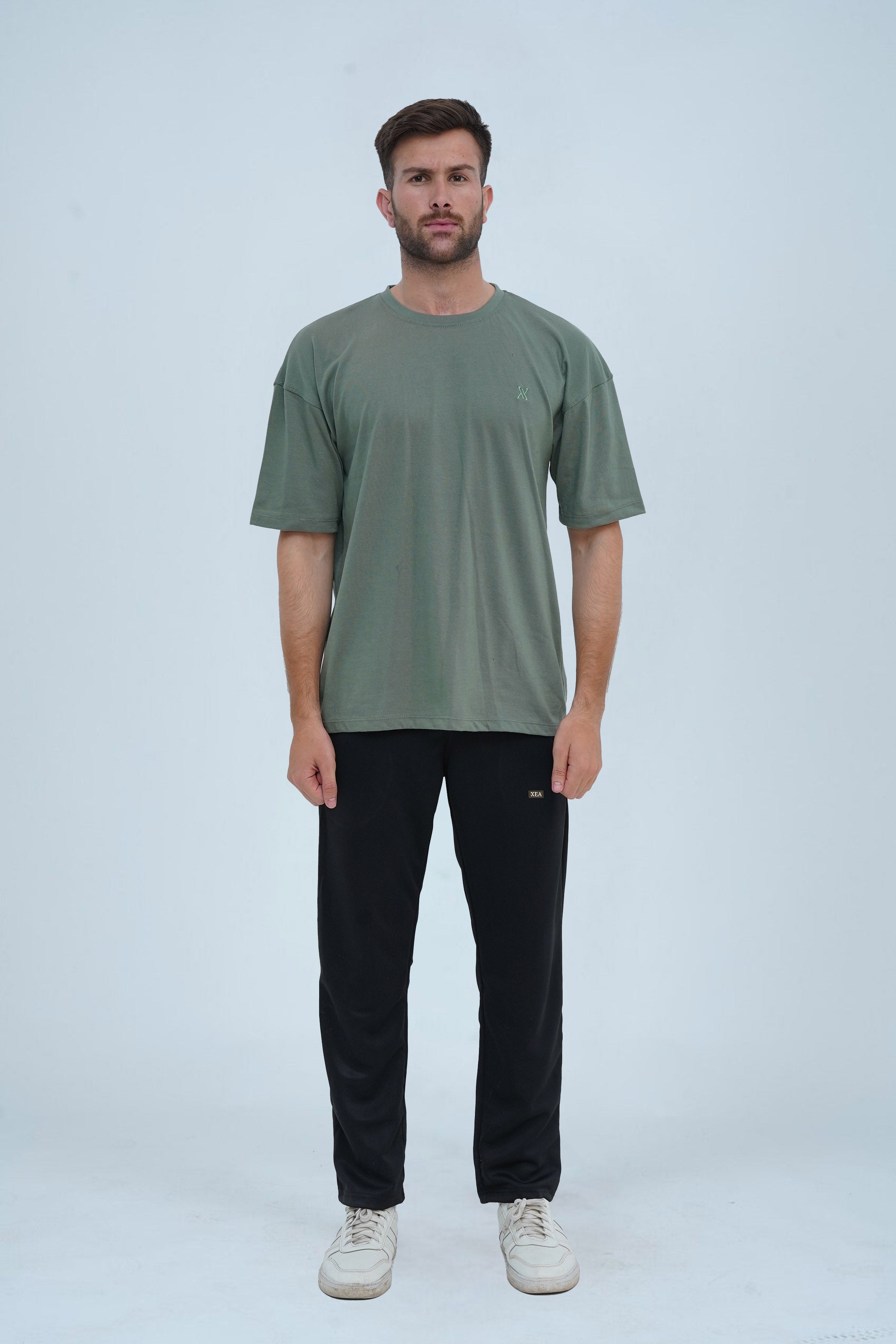 Unisex Basil Green Cotton Oversized T-Shirt - CrossFitters