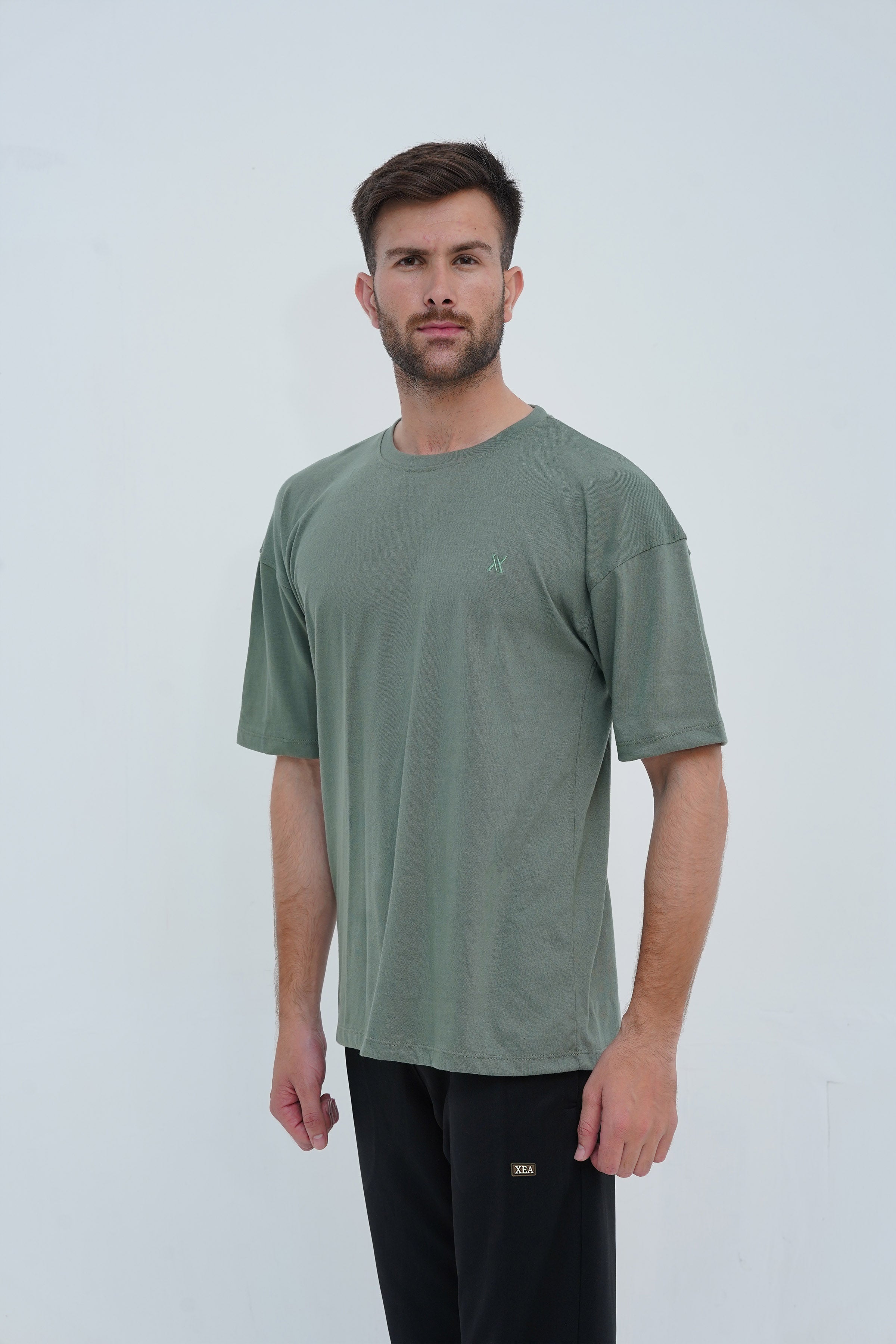 Unisex Basil Green Cotton Oversized T-Shirt - CrossFitters