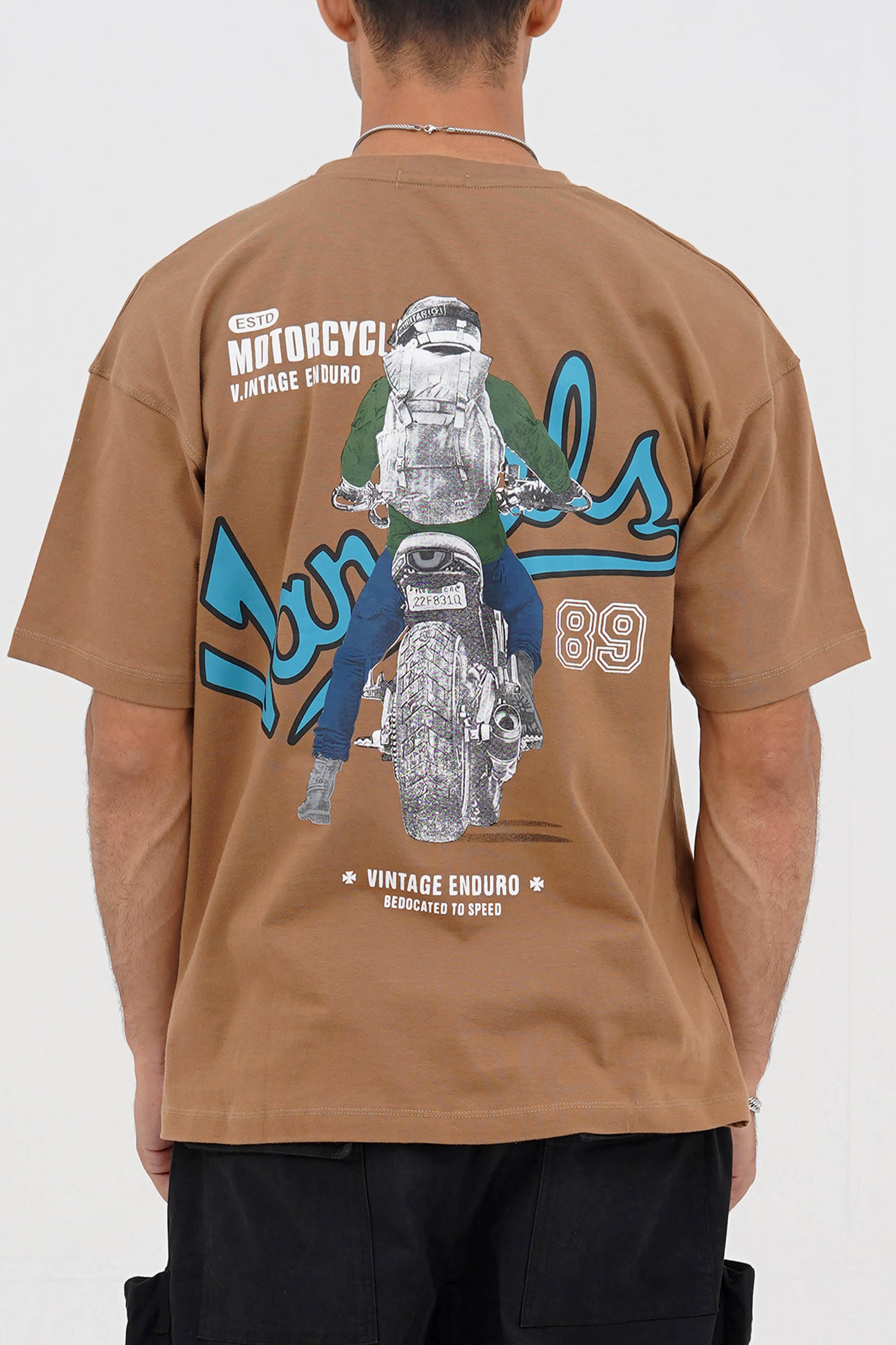 Unisex Beige Cotton Oversized T-Shirt - CrossFitters