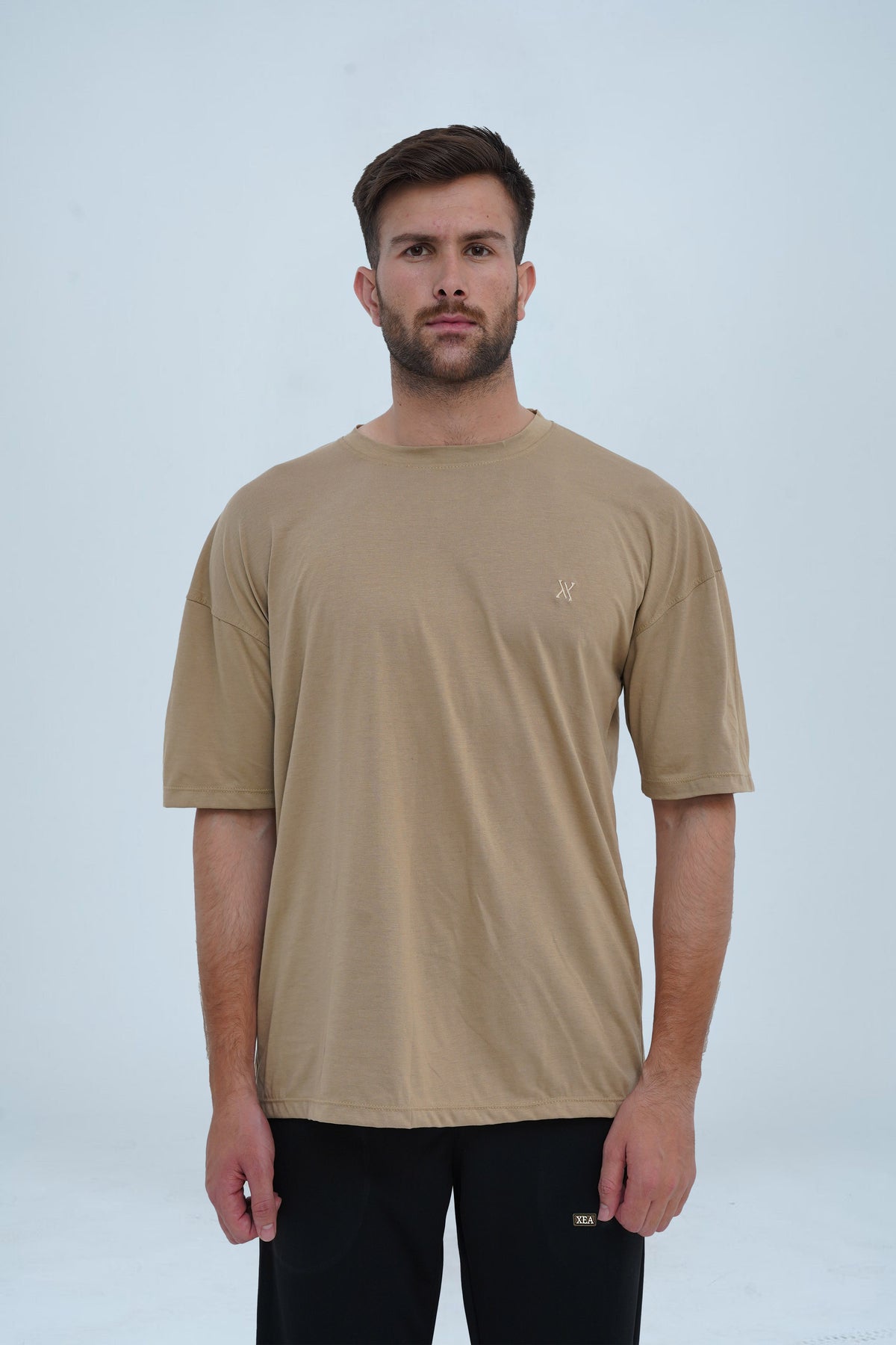 Unisex Beige Cotton Oversized T-Shirt - CrossFitters