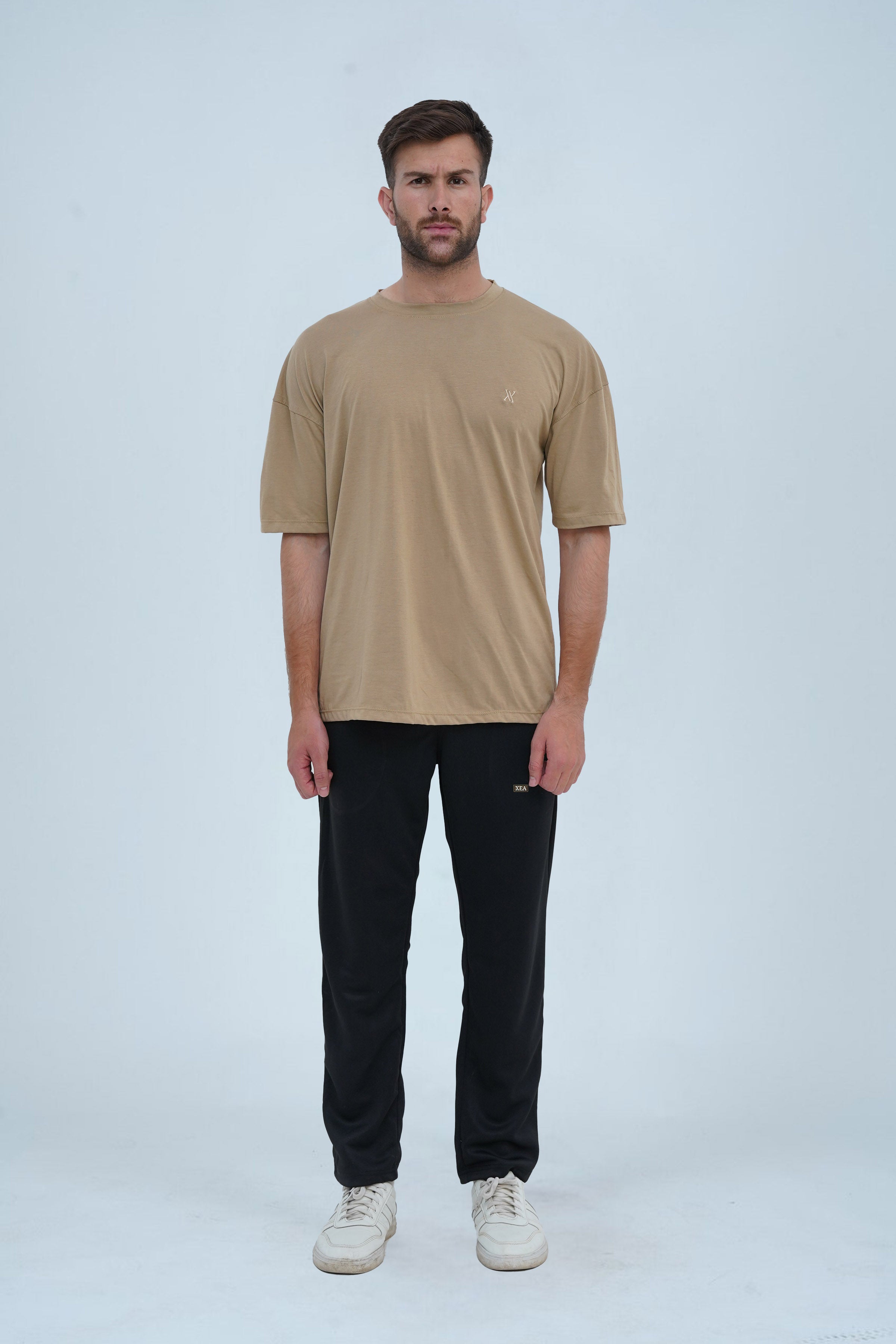 Unisex Beige Cotton Oversized T-Shirt - CrossFitters