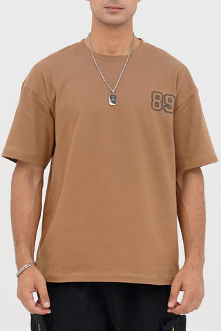 Unisex Beige Cotton Oversized T-Shirt - CrossFitters