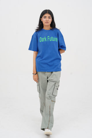 Unisex Blue Cotton Oversized T-Shirt - CrossFitters
