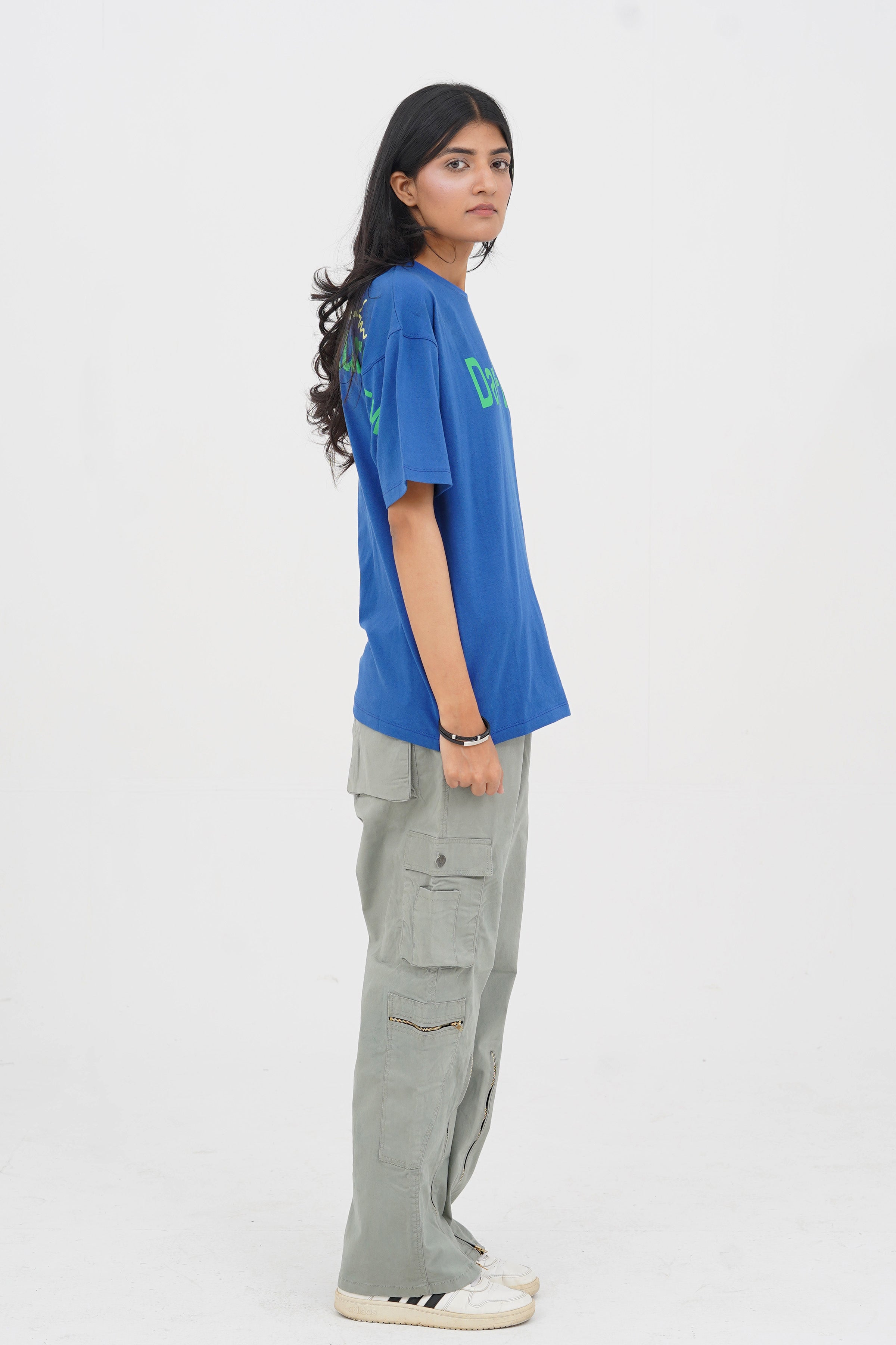 Unisex Blue Cotton Oversized T-Shirt - CrossFitters