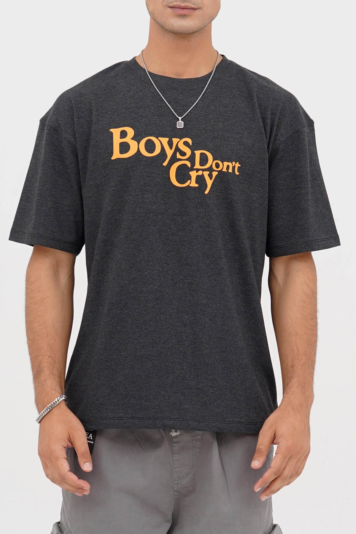 Unisex Charcoal Cotton Oversized T-Shirt - CrossFitters