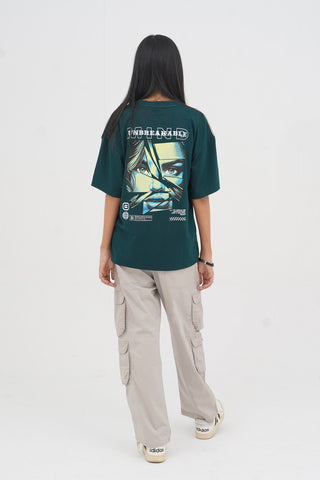 Unisex Cyan Cotton Oversized T-Shirt - CrossFitters