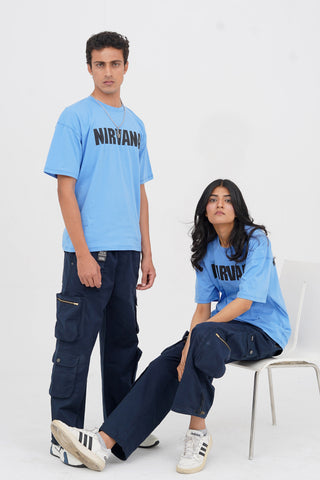 Unisex Denim Blue Oversized T-Shirt - CrossFitters