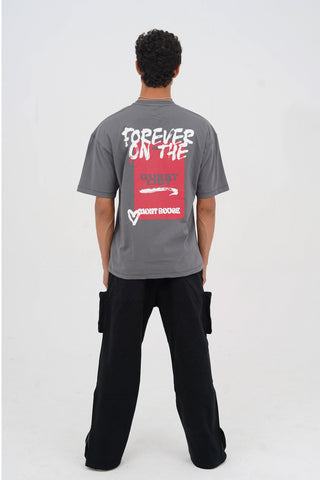 Unisex Grey Cotton Oversized T-Shirt - CrossFitters