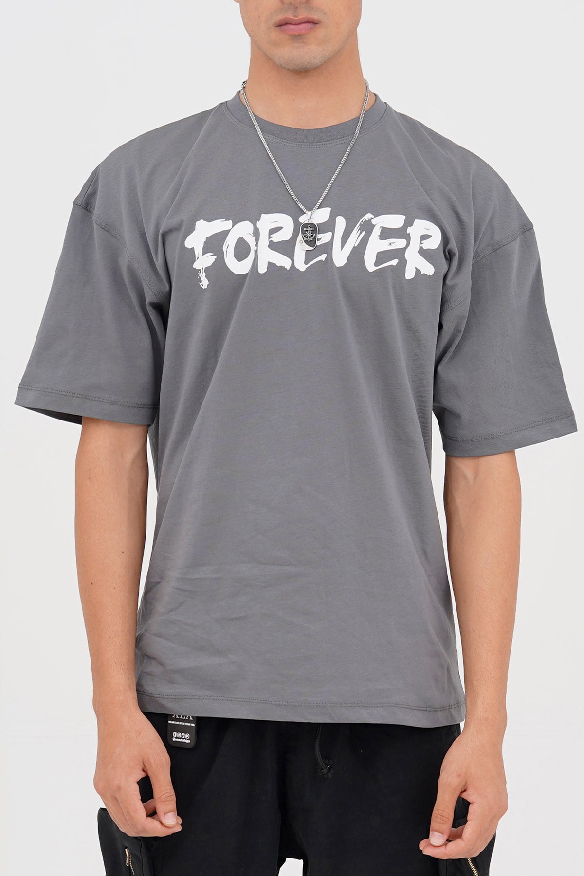 Unisex Grey Cotton Oversized T-Shirt - CrossFitters
